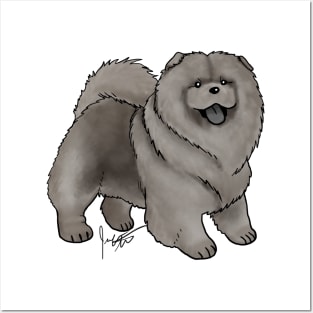 Dog - Chow Chow - Gray Posters and Art